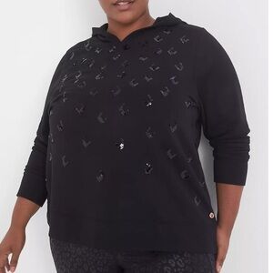 Livi Active Black Sequin Hoodie